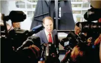  ?? — Reuters ?? Senator Ron Wyden (D-OR) arrives for a Senate Intelligen­ce Committee hearing on Capitol Hill in Washington.