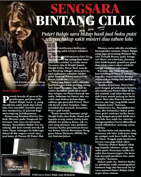 Balqis Jual Puisi Sara Hidup Pressreader