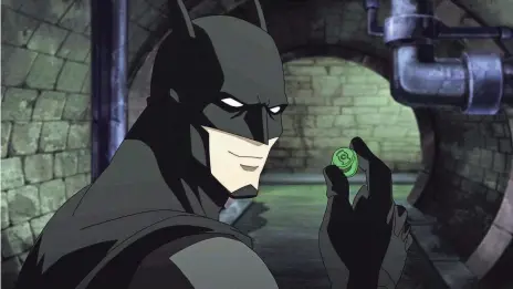  ?? WARNER BROS. ENTERTAINM­ENT ?? Batman doesn’t fare so well against Superman in the animated, direct-to-DVD Justice League: War.