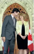  ?? SEAN KILPATRICK/THE CANADIAN PRESS ?? Prime Minister Justin Trudeau announces Dr. Mona Nemer as Canada’s new Chief Science Advisor on Parliament Hill on Tuesday.