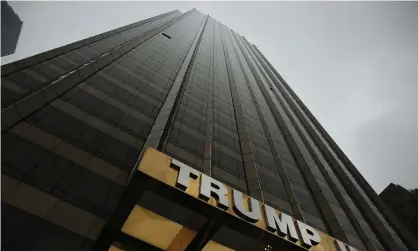  ?? Photograph: Spencer Platt/Getty Images ?? Trump’s companies have started stripping his name from buildings because it has become a liability.