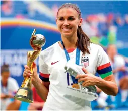  ?? (Reuters) ?? ALEX MORGAN is establishe­d as one of the most successful players of her generation in women’s soccer – with success at national and internatio­nal levels. She has also been a big advocate of the trend toward a vegan diet among athletes in the past few years.