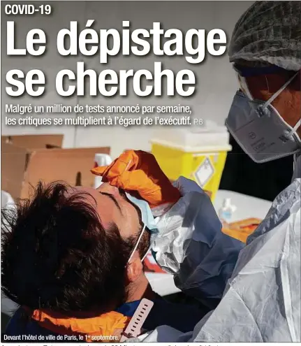  ??  ?? Devant l’hôtel de ville de Paris, le 1er septembre.
A nos lecteurs. Retrouvez votre journal «20 Minutes» mercredi dans les distribute­urs. En attendant, vous pouvez suivre toute l’actualité sur l’ensemble de nos supports numériques.