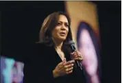 ?? PHOTO BY GAGE SKIMORE VIA FLICKR ?? U.S. Senator and former California Attorney General Kamala Harris, like other California attorneys general before and after her, did not advocate for automatic state oversight of police shooting investigat­ions.