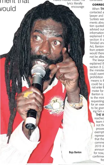  ??  ?? Buju Banton