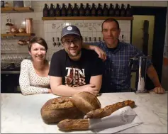  ?? TANIA BARRICKLO— DAILY FREEMAN ?? Bread + Bar owners Amanda Stromoski, Aaron Quint, and Anthony Stromoski continue their business adventure together at 43 North Front Street in Uptown Kingston, N.Y. Photo taken Feb. 18, 2020.