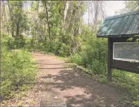  ?? Kenneth C. Crowe II / Times Union ?? A trail in Papscanee Island Nature Preserve leads north from the preserve parking lot off Staats Island Road in Schodack. Papscanee Island is named for Papsickene, a Mohican sachem, who led the village at the site.