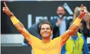  ?? /Reuters ?? Rampaging on clay: Rafael Nadal has been in sensationa­l form on clay and is favourite to win the French Open.