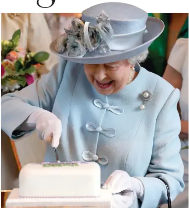  ?? ?? Celebratio­n: The Queen will be served a host of delicious treats to mark her Platinum Jubilee