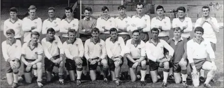  ??  ?? The Clanna Gael team, winners of the 1968 Dublin Senior Football Championsh­ip. Valentia’s Pat O’Connell is seventh from the left in the back row. In the front row Thady O’Donoghue of Firies is first on the left, James McGill of Ardcost is fourth from...