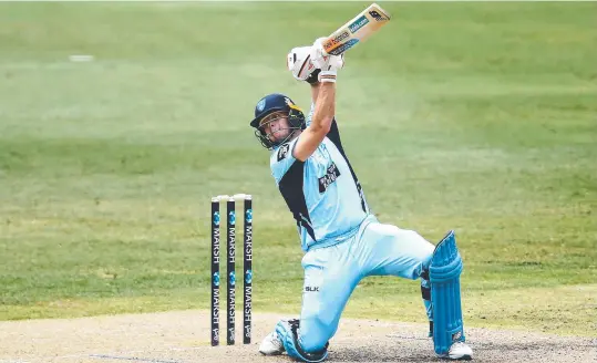  ??  ?? NSW star batsman Steve Smith hits out during the one-day match against Victoria at North Sydney Oval. Picture: Getty