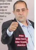  ??  ?? Piše: Miša Vacić, lider Srpske
desnice