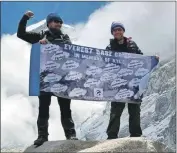  ?? ?? Michael McGuire’s trek to Everest Base Camp has raised £2,500 for Anam Cara Fasgadh.