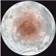  ?? NASA ?? The New Horizons spacecraft observes mysterious color on Charon, a moon near Pluto.