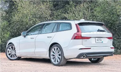 ??  ?? The new V60 is a bit longer overall and in wheelbase for more interior room, and considerab­ly sleeker in appearance.