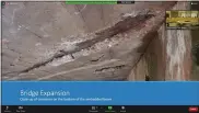  ?? SCREENSHOT OF ONLINE MEETING ?? Towamencin’s board of supervisor­s, inset, see eroded concrete in the structure of a bridge on Keeler Road during the board’s March 10meeting.