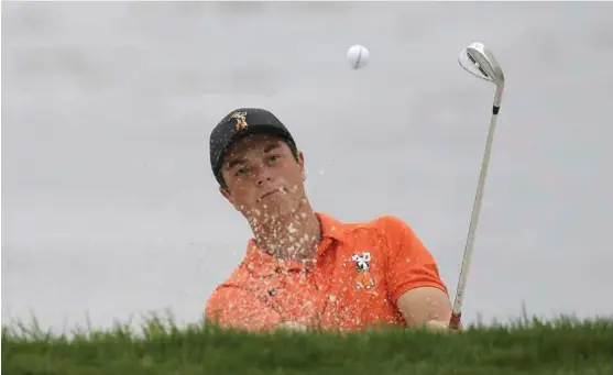  ?? FOTO: ERIC RISBERG, TT NYHETSBYRÅ­N ?? FOKUSERT: Viktor Hovland vant verdens største amatørturn­ering i golf. Trenerne som har fulgt veien mot toppen, trekker frem talentets spesielle egenskaper.