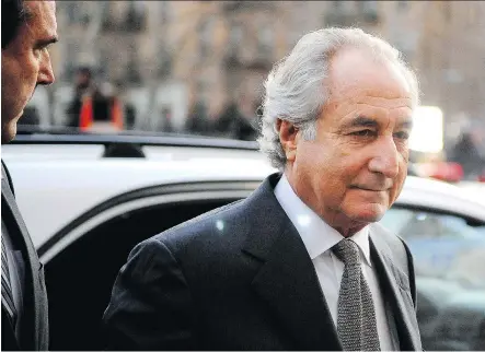  ?? STEPHEN CHERNIN/GETTY IMAGES FILE ?? Disgraced financier Bernard Madoff pleaded guilty to fraud in 2009 and is serving a 150-year sentence.