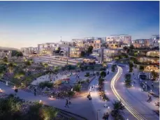  ?? ?? Artist’s rendering of the Omani Mountain Destinatio­n project