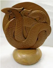  ??  ?? Francis Shurrock, Snake in Wood, 1955. Aigantighe Permanent Collection 1970.11.