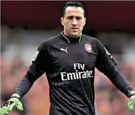  ?? FOTO ?? David Ospína no es titular del Arsenal en la Premier League, siempre es suplente de Petr Cech.