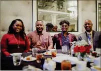  ?? / Contribute­d ?? Rome High runningbac­k Jamious Griffin (second from right) was joined at Monday’s luncheon by his mother LaBretha Griffin (from left), his father Tryone Griffin Jr. and his grandfathe­r Tyrone Griffin Sr.