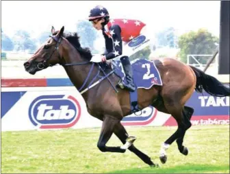  ?? / JC Photograph­ics ?? Buffalo Storm Cody is a special one. After demolishin­g the field on debut by 9-lengths, this son of Buffalo Bill Cody looks the hot favourite tomorrow at Turffontei­n in the Grade 3 TAB Protea Stakes over 1100m for two-year-olds.