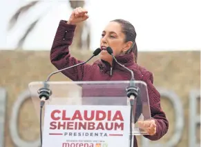  ?? ?? Claudia Sheinbaum afirmó que con el apoyo de la comunidad científica de Ensenada se podrá atender el problema de abastecimi­ento de agua potable que aqueja a Baja California.