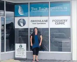  ??  ?? Fancy footwork: At Greenlane Podiatry’s new 626 Great South Rd clinic, Lisa Hinchcliff will help you walk and run again in comfort.