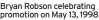  ?? ?? Bryan Robson celebratin­g promotion on May 13, 1998