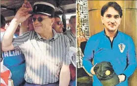  ??  ?? Miroslav Blazevic con el ‘képi’ y Dalic con la gorra de un policía croata