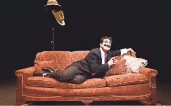  ?? FRANK FERRANTE PRODUCTION­S ?? Frank Ferrante performs as Groucho Marx circa 1934 in his one-man show, “An Evening With Groucho.”