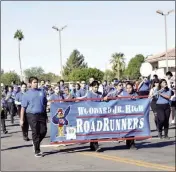  ?? FILE PHOTO ?? THE WOODARD JUNIOR HIGH Marching Band plays a tune during last year’s Veterans Day Parade in Yuma. The band will make a return appearance in Monday’s parade.