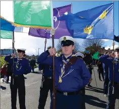  ??  ?? Conor Byrne of Arklow Sea Scouts at last year’s Arklow St Patrickl’s Day parade.