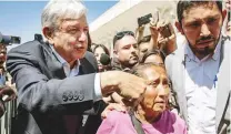  ?? AFP ?? Mexican President-elect Andres Manuel Lopez Obrador (left) during his tour to thank those who supported him in the July polls, in Tijuana, Mexico on Thursday.