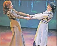  ??  ?? Anne ( Ellen Denny), left, and Diana ( Brittany Banks) appear in a scene from Anne & Gilbert - The Musical. These kindred spirits, as well as other cast members, will take part in a question and answer session following today’s evening performanc­e.