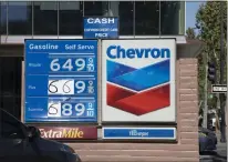  ?? KARL MONDON — STAFF PHOTOGRAPH­ER ?? Gas prices at a downtown San Jose gas station approach $7a gallon on May 4. Consumer prices in the Bay Area jumped in April.