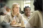  ??  ?? Orange Is the New Black, starring Taylor Schilling (left) and Uzo Aduba, is a Netflix original series.