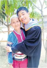  ??  ?? LEFT
A proud moment for Yod Pong, seen here with his mother after graduating from Burapha University.
FAR LEFT
Yod Pong has been passionate since his university days about advocating on behalf of migrant tribes and the rights of the stateless.