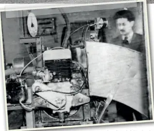  ??  ?? An ancient shot of Joe Ehrlich in the Isleworth factory dyno room, back in 1949