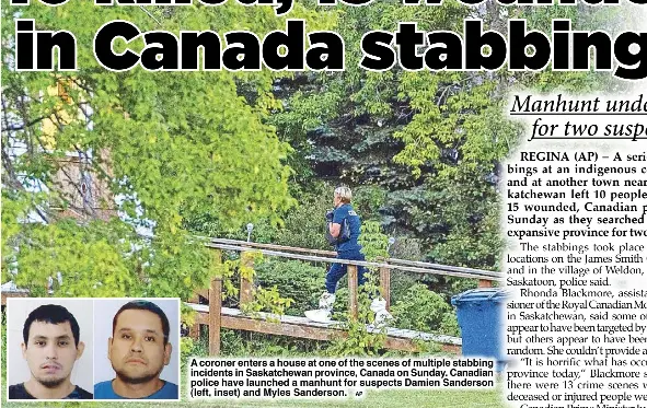 10 killed, 15 wounded in Canada stabbings - PressReader
