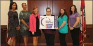  ?? Contribute­d Photo ?? Gold Level Sponsors: Gold level Relay for Life sponsors include Kensel Spivey (Committee), Janice Zarebski (Committee), Ashley Barbaree (First Financial Bank) Debbie Harbour (A.L. Franks Engineerin­g), Britni Case (First Financial Bank) and Aimee Beebe...