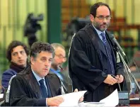  ??  ?? ● Ingroia al Tribunale di Palermo nel 2010 con il pm Nino Di Matteo, durante il processo al generale Mario Mori nell’ambito dell’indagine sulla trattativa Stato-mafia