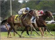  ?? PHOTO COURTESY SPENCER TULIS ?? Unbridled Forever wins the Personal Ensign.