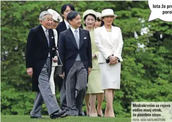  ?? FOTO: ISSEI KATO/ REUTERS ?? Modrokrvni­m se rojeva vedno manj otrok, še posebno sinov.