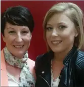  ??  ?? Leigh Bagnall, pictured with her mum, former S.H.S. student, Frances Mc Donagh, née Murray.