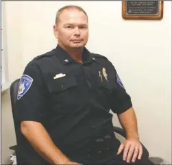  ?? The Sentinel-Record/Richard Rasmussen ?? MOVING ON: Hot Springs Assistant Police Chief Chris Chapmond will soon be taking over as the police chief in Bluffton, S.C., after applying for the job about four months ago. He is due to start the new position on or about Sept. 1.