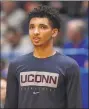  ?? Jessica Hill / Associated Press ?? UConn’s James Bouknight has been accepted into an accelerate­d rehabilita­tion program for charges stemming from a September oncampus vehicular incident.