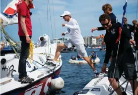  ?? Bild: CARL SANDIN ?? SER UTMANINGEN. ”Det är en svår plats att segla på med byiga vindar och strömmar”, menar Williams som återvänder till Marstrand.