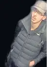  ??  ?? A CCTV image issued by Greater Manchester Police of Salman Abedi on the night he carried out the Manchester Arena terror attack
